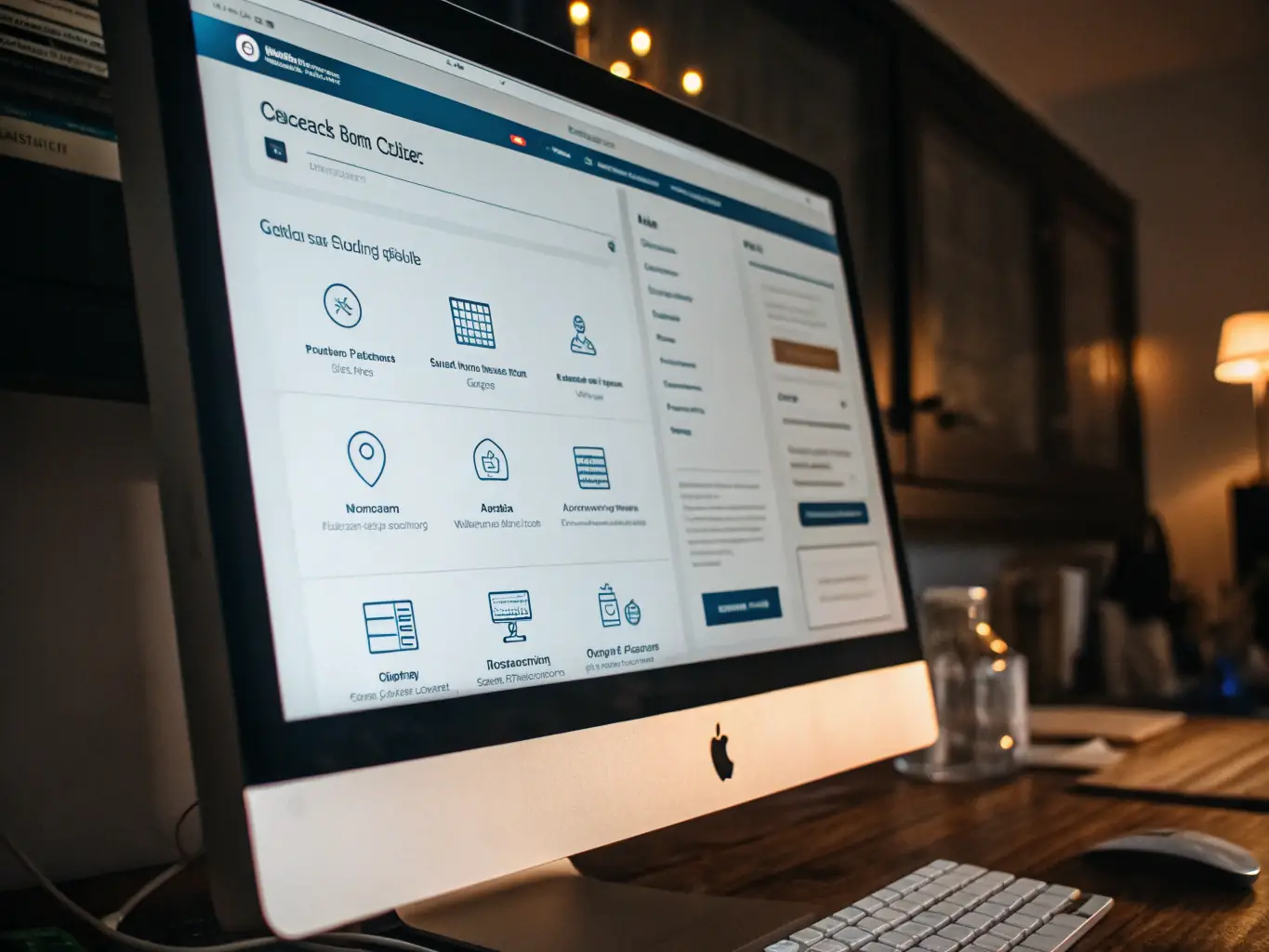 A professional photograph showcasing a modern, user-friendly interface of an online clerk portal, emphasizing ease of use and accessibility for county clerks.